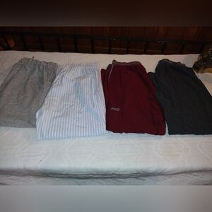 Bundle of Four Mens Sleepwear Bottoms Let Loungewear 3 Size large 1 Medium